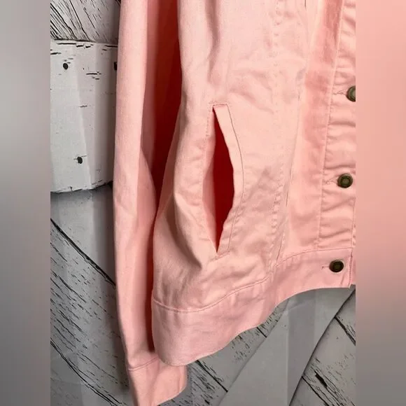 Women's Pink Denim Jacket - Picture 3 of 8